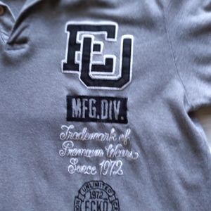Vintage XL Gray Marc Ecko embroiderd Polo